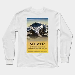 Vintage Travel - Switzerland (Schweiz) Long Sleeve T-Shirt